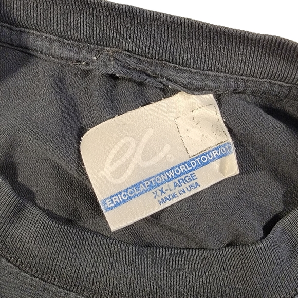 Eric Clapton World Tour 2001 Vintage Concert Tour Rock N Roll T-Shirt Men's XXL - Picture 4 of 7